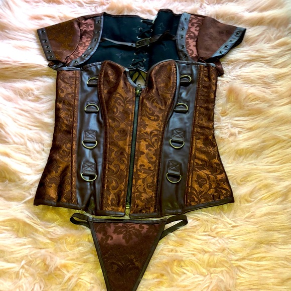 MetroSexShow Other - Palace Corset Three-Piece Steel-Bone Vest Retro Gothic Corset Set